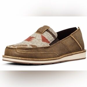 Ariat Men's Brown and Cream Patterned Loafers